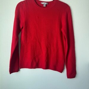 Red Crewneck Cashmere Sweater